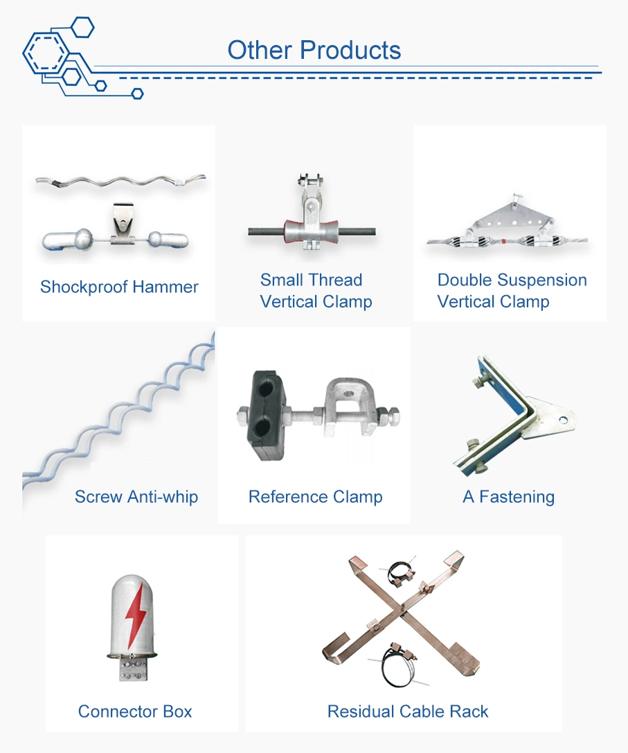 Preformed Wire Tension Grips Preformed Dead End Strain Clamps for Fiber Optical Cable Guy Grip